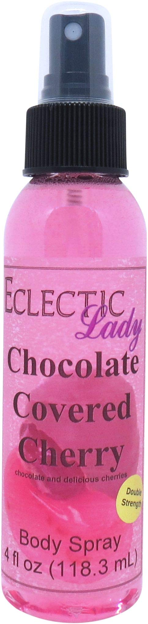 Eclectic Lady Chocolate Covered Cherry Body Spray, Double Strength, 4 ounces, Body Mist for Women with Clean, Light & Gentle Fragrance, Cologne with Soft, Subtle Aroma For Daily Use