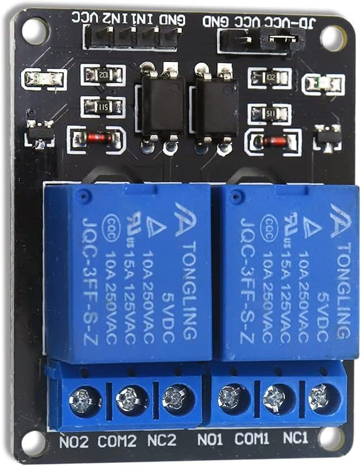 Electronic Spices 5v 2 Channel Relay Module With Light Coupling