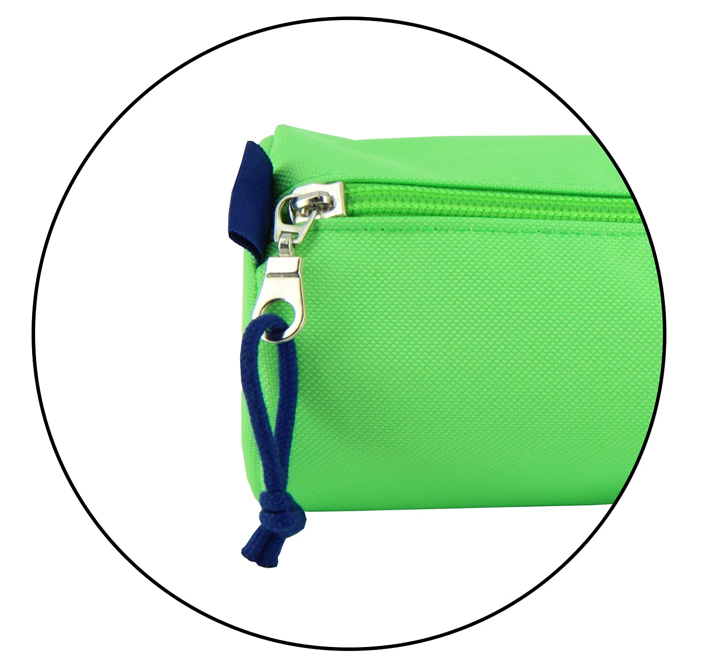 Estuche Escolar Oxford 3 Compartimentos - Azul Turquesa, Con Goma Elástica Para Cuadernos (22.5x11x7cm)