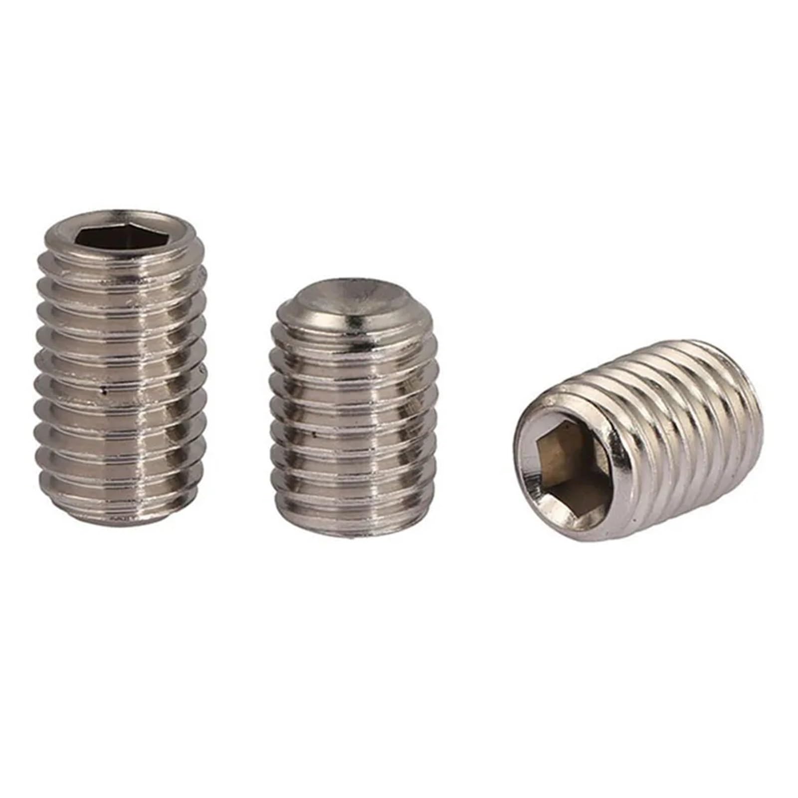 25-100 Szt. M4-0,7 304 Zestaw Śrub Z Łbem Sześciokątnym Ze Stali Nierdzewnej Wkrętami Dociskowymi DIN 916(M4X 35mm-100pcs)