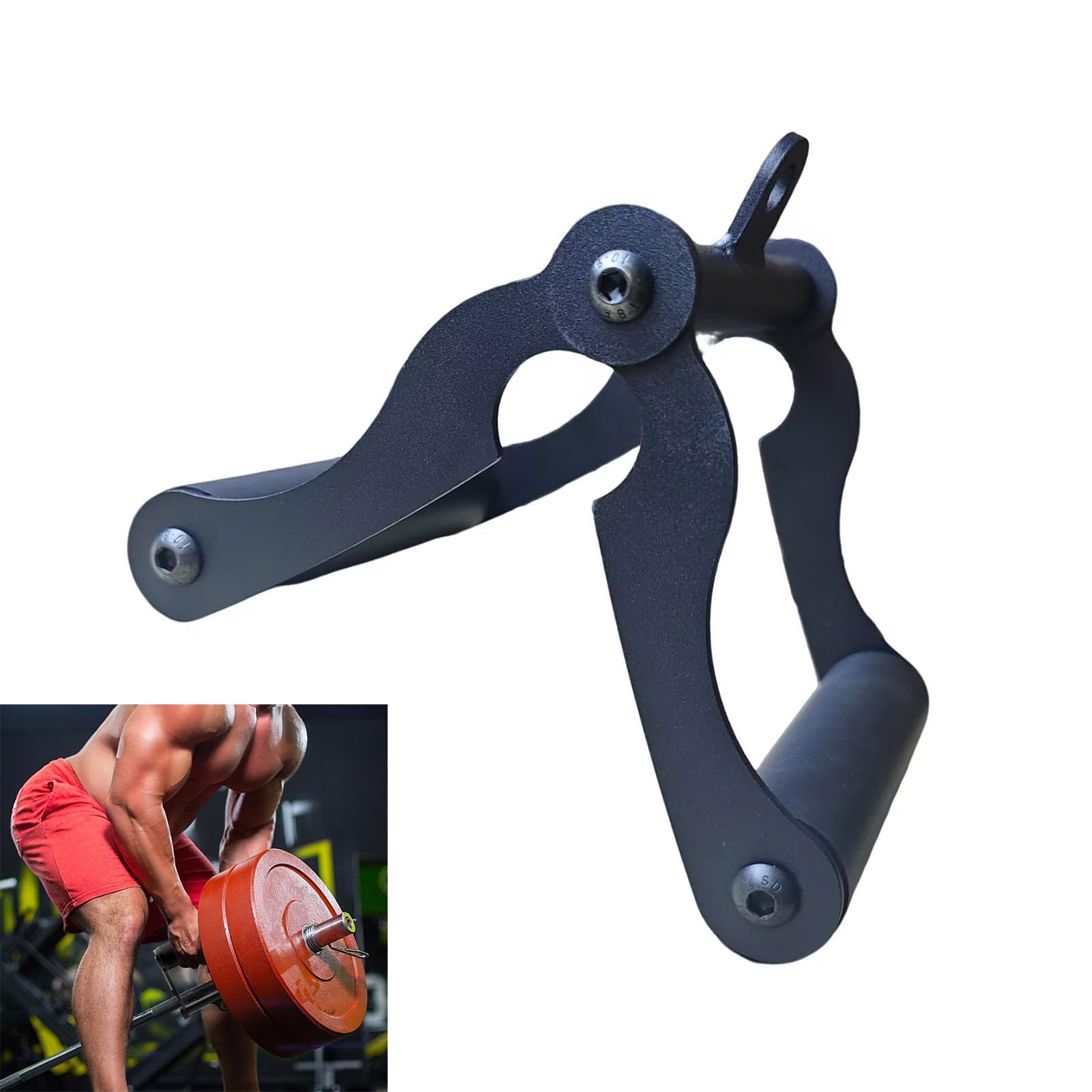 Impugnatura regolabile a forma di V per palestra, durata, tirando verso il basso per macchine per cavi, funzioni, rotazione ergonomica, attrezzature per il fitness antiscivolo