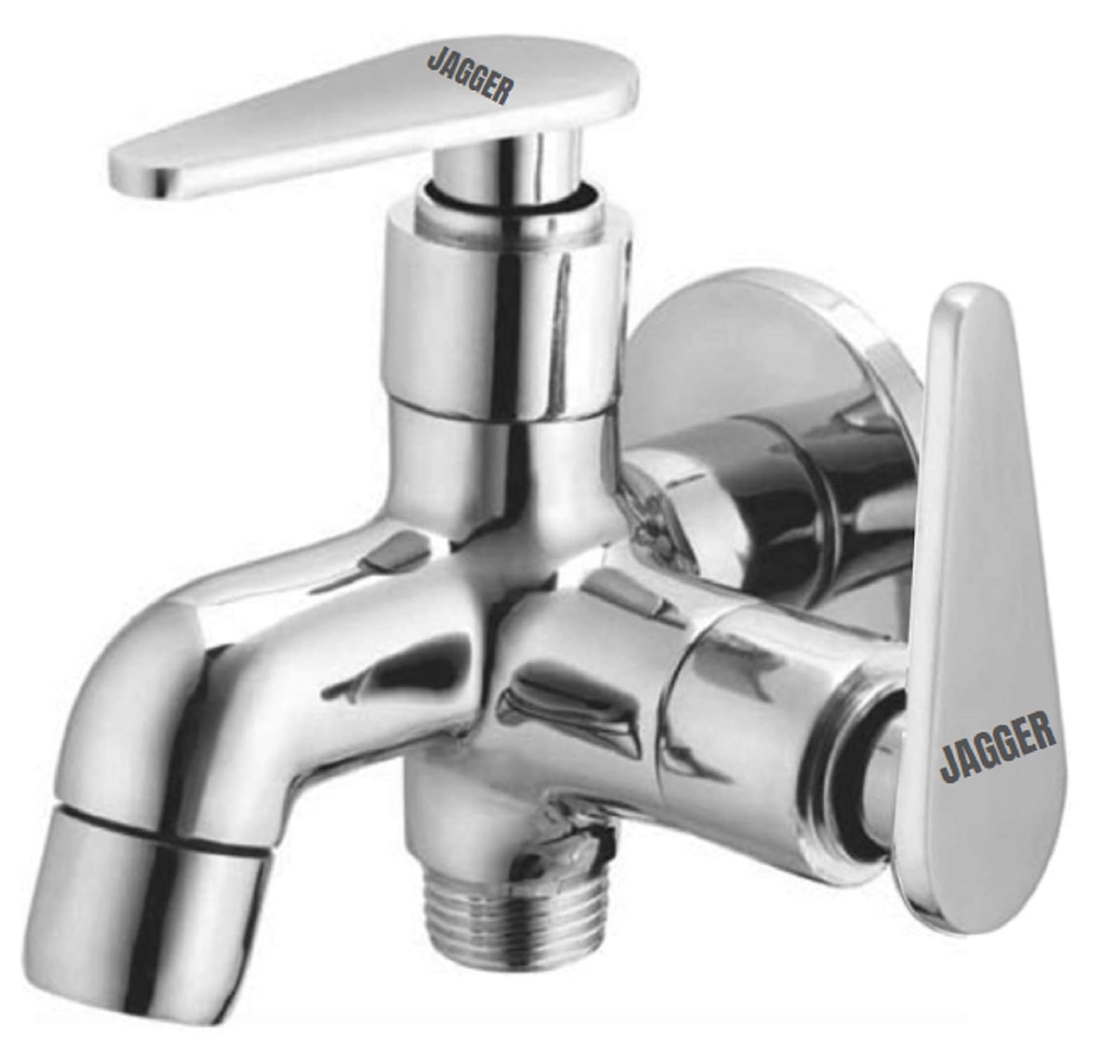 JAGGER JAG180 2 Way Tap OR 2 in 1 Bib Cock Taps Compatible for Washing Machine, Bathroom, Toilet Hose with Teflon Tape and Wall Flange (PAN) (B0D58NXFY6) Amazon Price History, Amazon Price Tracker