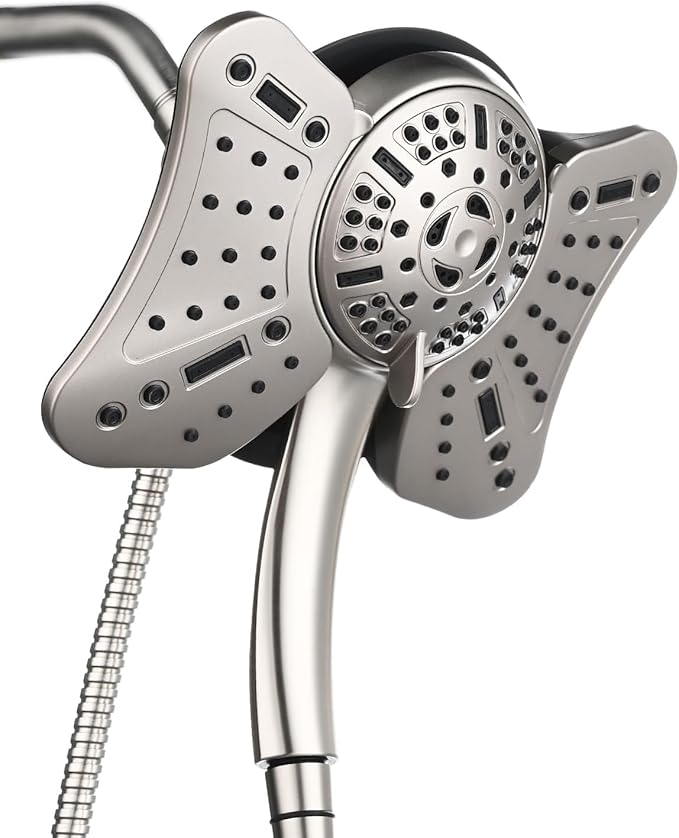GRICH 2.5 GPM Shower Head with Handheld Spray Combo: Rainfall Shower ...