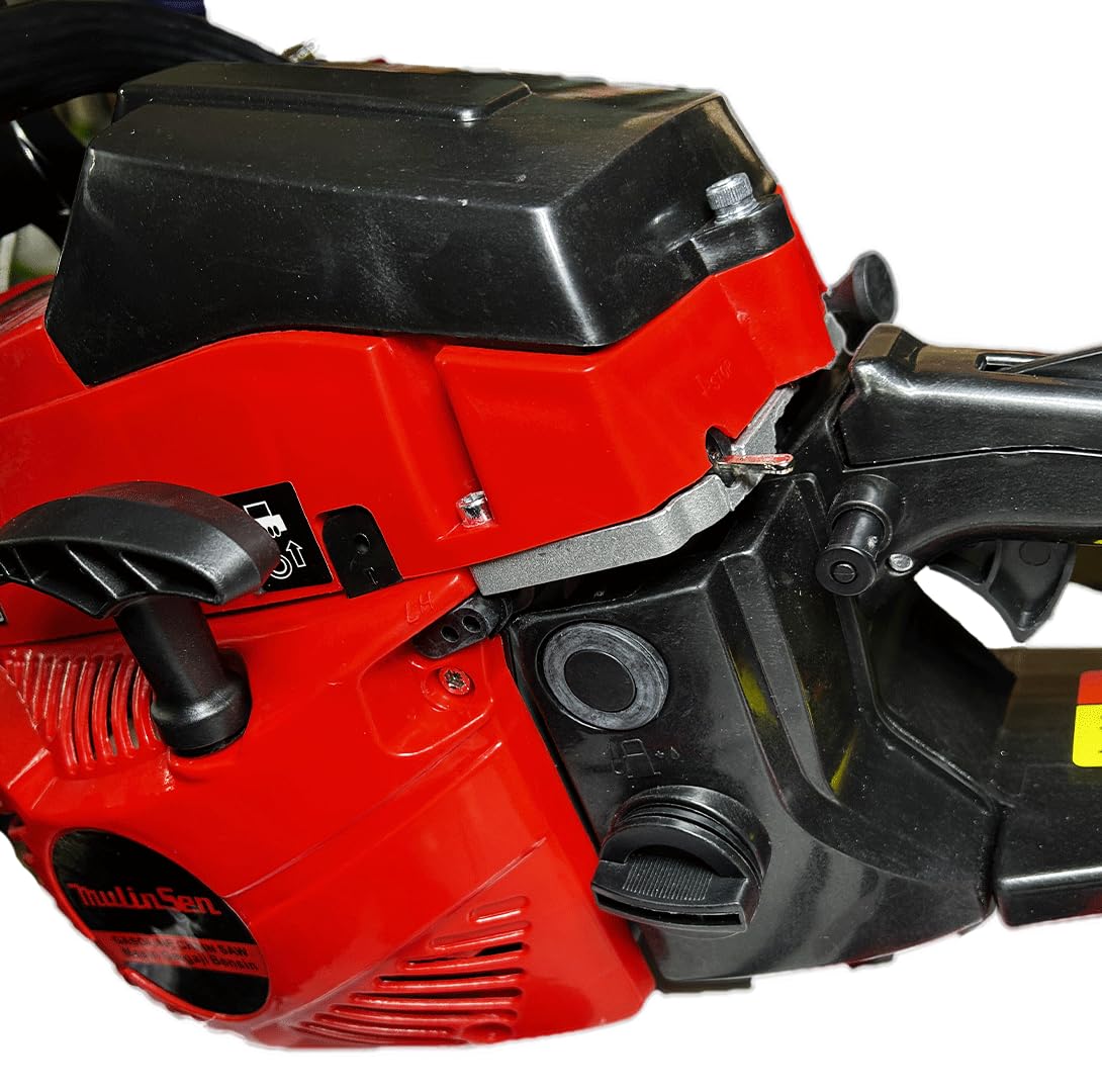 Motosega a Scoppio Professionale 52cc, Barra 50cm, Lunghezza Taglio Utile 45cm, Sistema Antivibrazione e Freno Catena di Sicurezza, Alimentazione Benzina, Ideale per Taglio Legna e Potatura