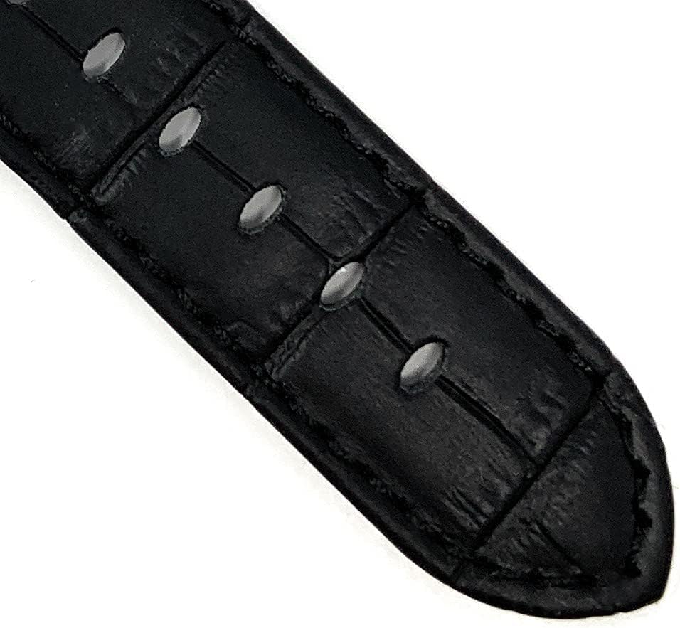 Bandini XXXL Triple Extra Long Leather Watch Bands for Men Big Wrist, Alligator Pattern, Very Long Watch Band Strap, XXXL Extra Large/Big Wrists, Brown, Black, 20mm, 22mm or 24mm