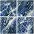 AquaTiles Porcelain Mosaic Tile Marble Persian Blue Swimming Pool Tile Shower Bathroom Waterline Walls 6" x 6" (5 SQ FT)