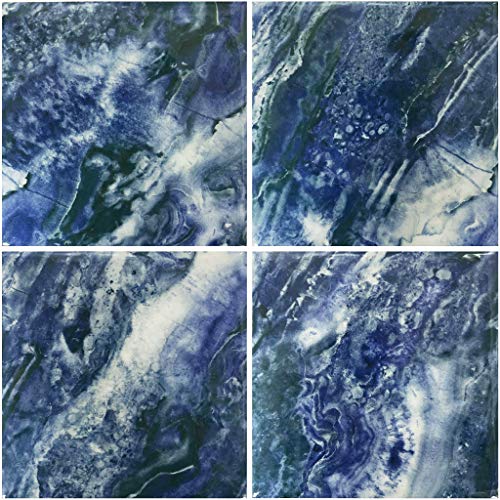 AquaTiles Porcelain Mosaic Tile Marble Persian Blue Swimming Pool Tile Shower Bathroom Waterline Walls 6" x 6" (5 SQ FT) AquaTiles Porcelain Mosaic Tile Marble Persian Blue Swimming Pool Tile Shower Bathroom Waterline Walls 6" x 6" (5 SQ FT)