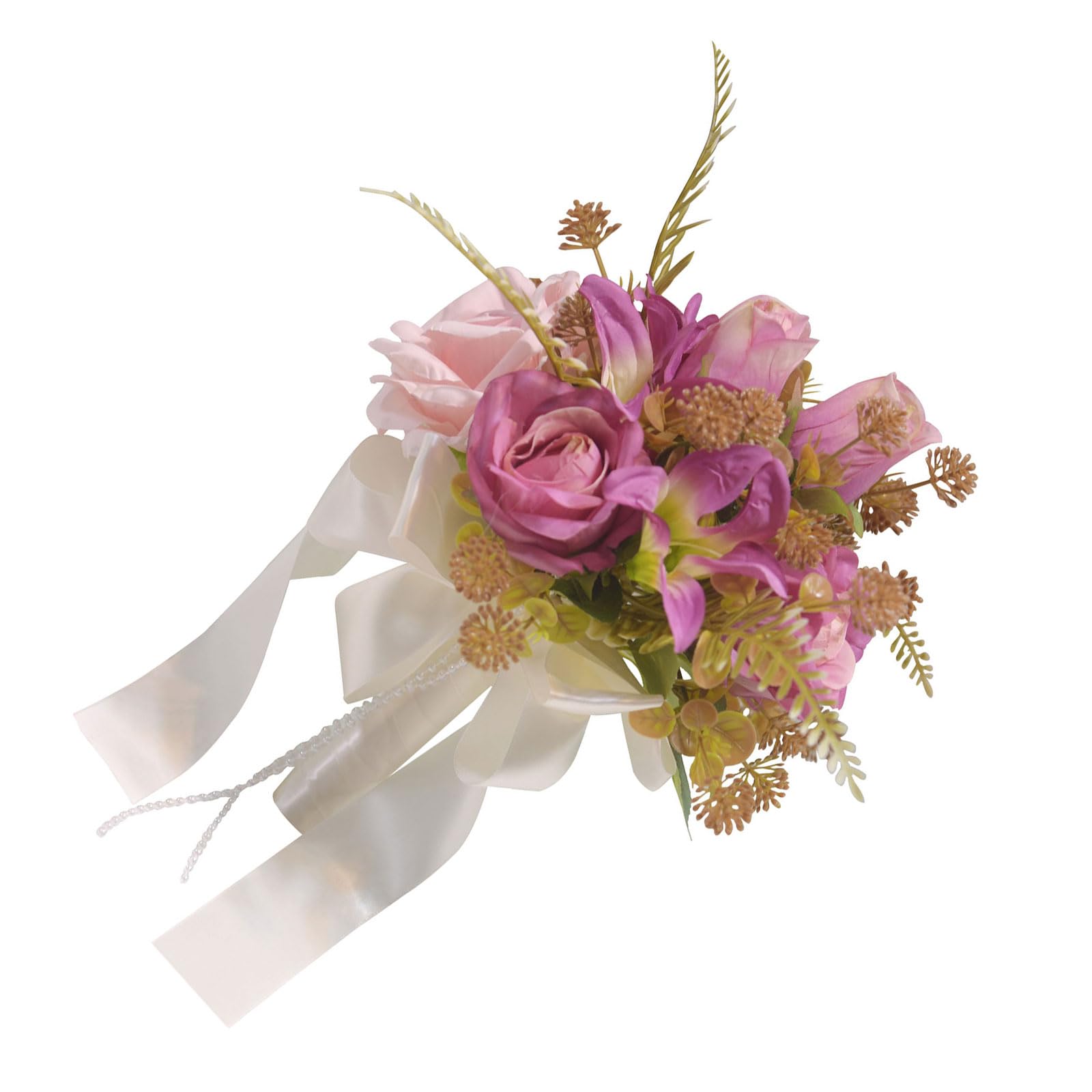 Hsioluted Artificial Flower Bouquets Bridal Bouquets Wedding for Ceremony Wedding Decorations Party Table Centerpieces Bridal Wrist Corsages