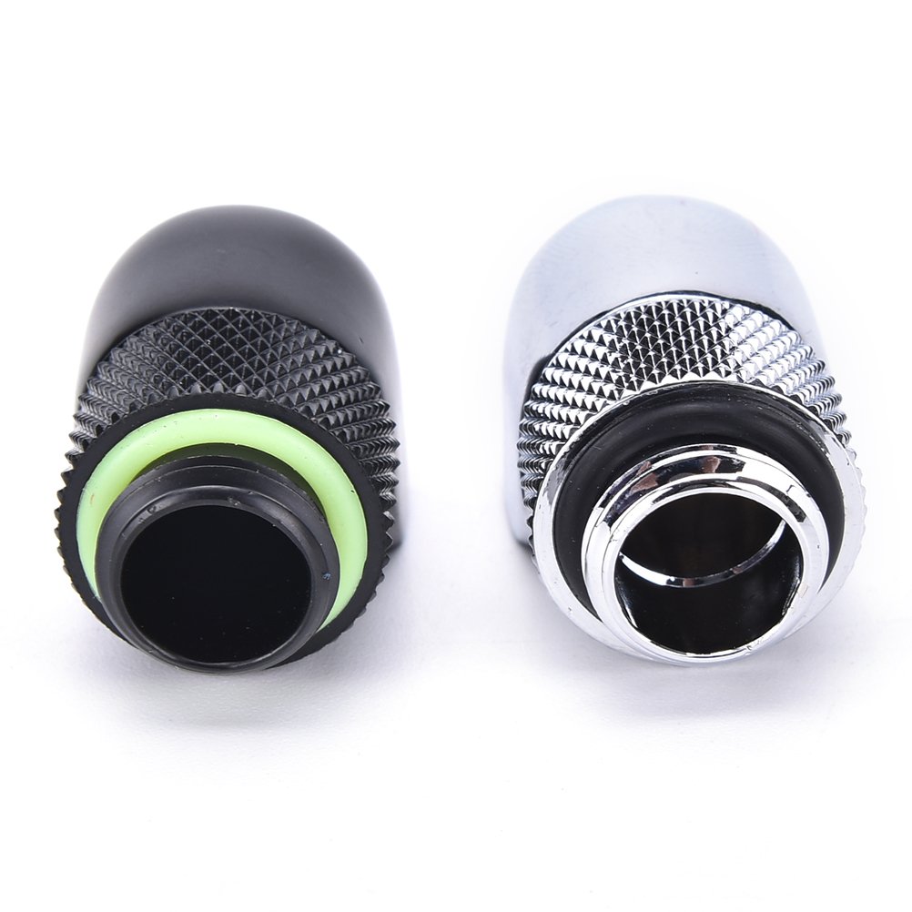 Kyerivs G1 / 4 "اتصالات اکستنشن نر تا زن ، آداپتور چند پیوندی 90 درجه برای چرخش تقویت شده برای سیستم خنک کننده آب رایانه ، مشکی ، 4 بسته