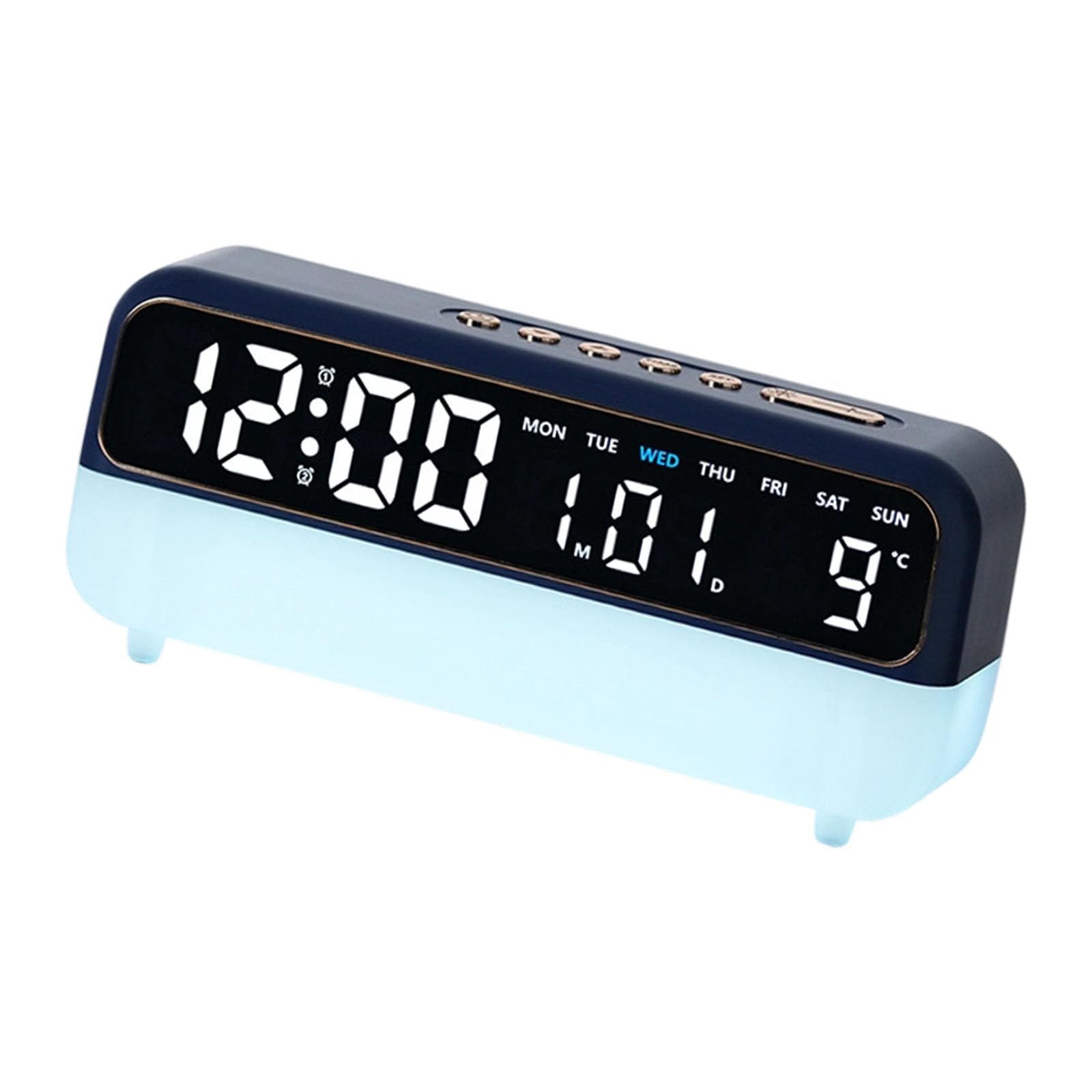 Xinsheinelry Alarm Clocks for Bedroom Digital Desk Clock for Bedside Nightstands Digital with Day of Week Duals Alarms Desk