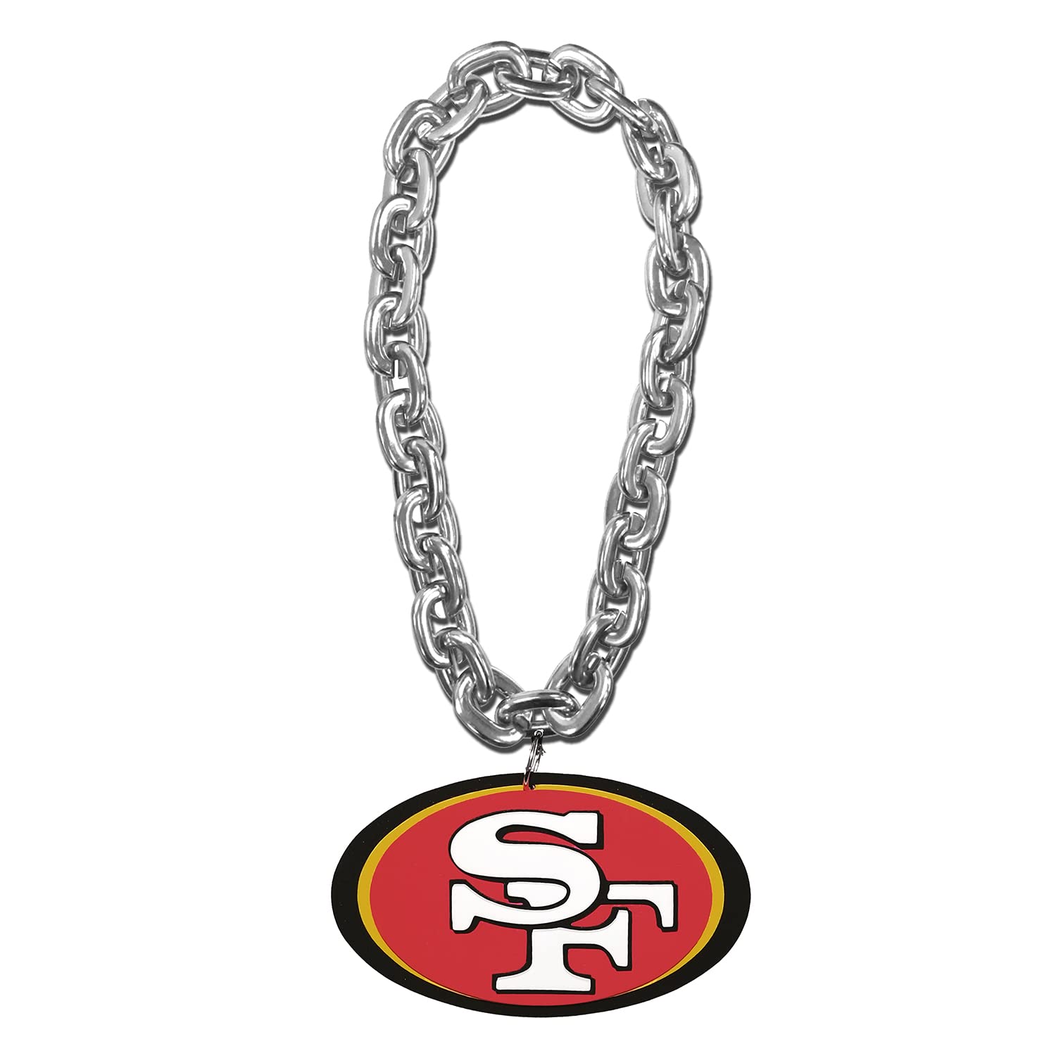 Aminco NFL San Francisco 49ers Team Fan Chain, SilverL8