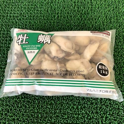 広島県産 冷凍生牡蠣 2Lサイズ 1kg(net850g) 加熱用,バラ凍結タイプ, 約30粒前後, マガキ