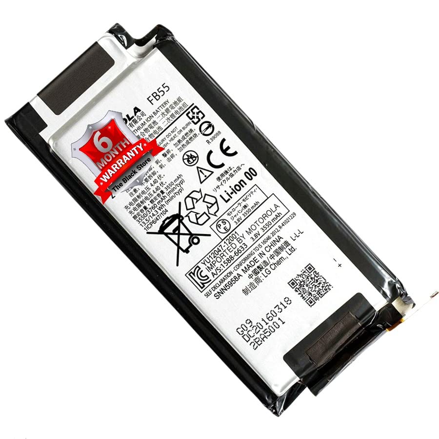 Image of The Black Store Original Replacement Part for Motorola Moto X Force /Moto Droid Turbo 2 XT1585 XT1581 XT1580 (FB55)