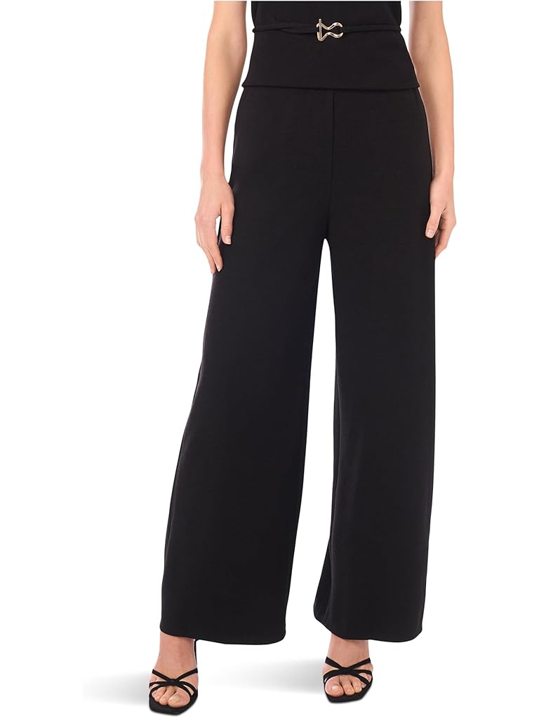 Black Vince Camuto Pull-On Wide Leg Pants