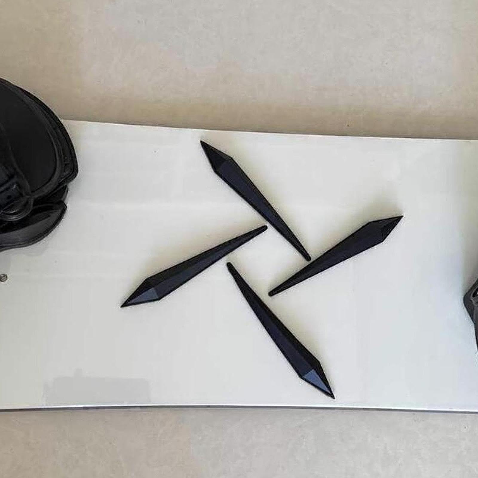 Colaxi 4 Pieces Snowboard Stomp Pads Snowboard Traction Stomp Pad Replacement Snowboard Grip Pad for Snowboarding Outdoor Activities, Black