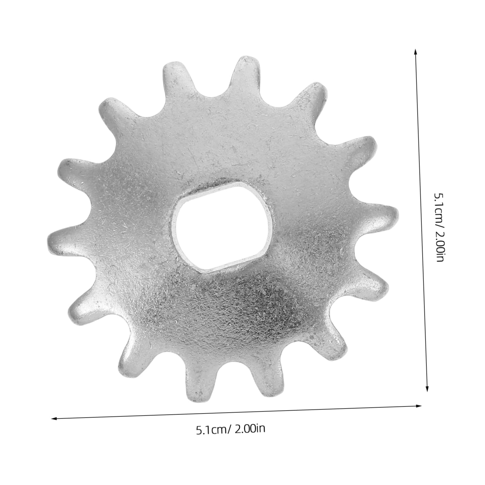 Veemoon Universal Car Jack Repair Parts Set of 2 Metal Gear Wheels Handles for Automotive Jacks Silver 51mm