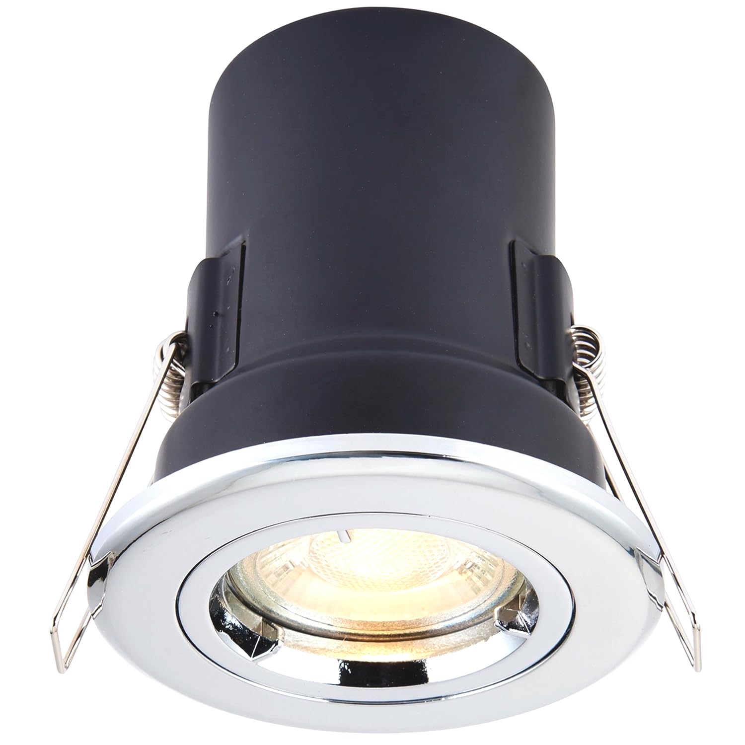 Saxby Lighting Chrome Saxby 50674 50W Shieldplus Mv Ip20 Recessed Fixed Fire Rated Downlight Gu10 Ceiling Spotlight