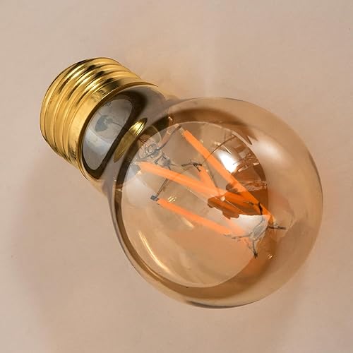 Miniatura 9 de Leools Bombilla LED G16.5 E26 de 4 W igual a 40 W, bombilla LED Edison vintage AC120V 400LM 2700K ámbar blanco cálido claro regulable bombilla LED