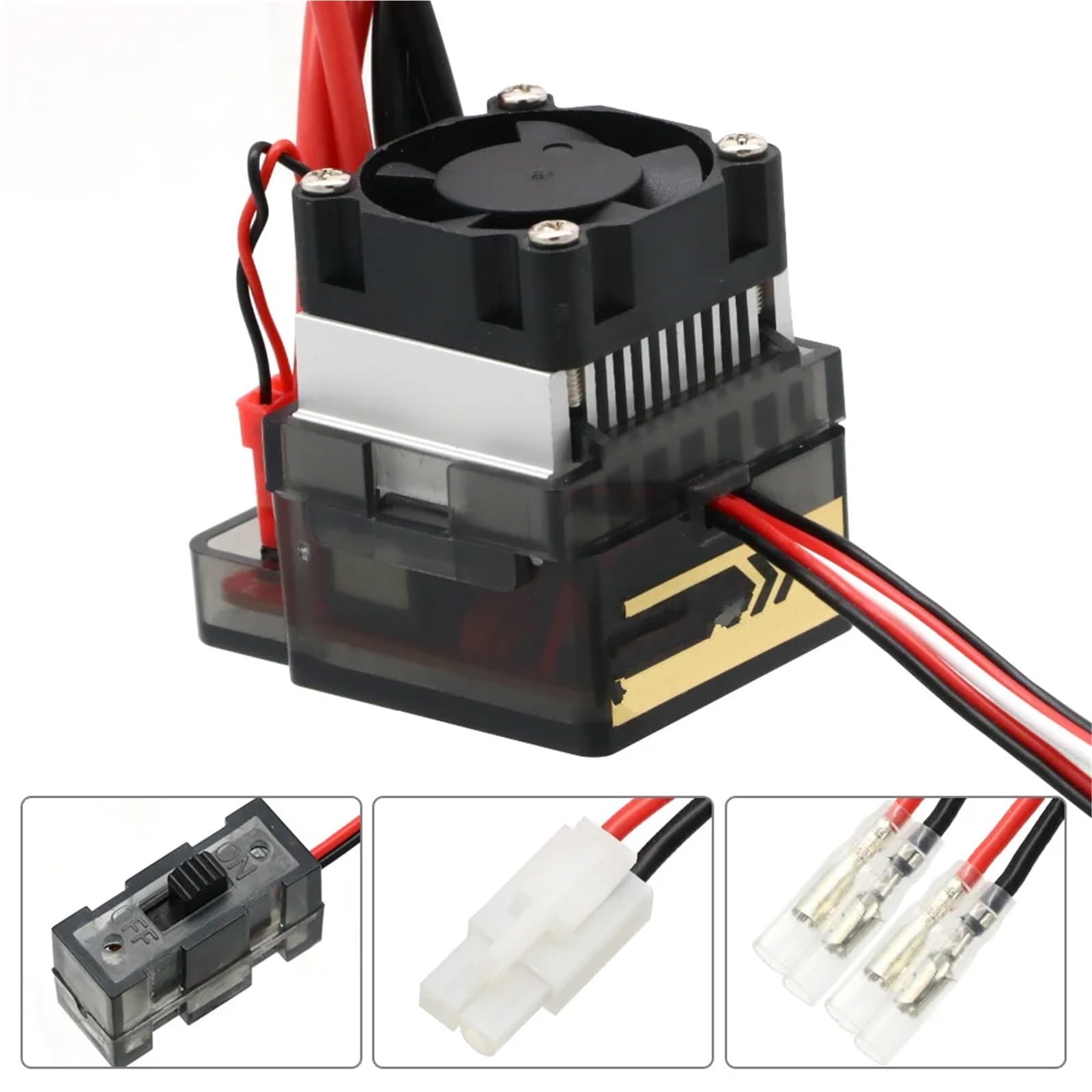 Per 320A Regolatore Velocità Spazzolato Con Ventola 7.2-16V RC Auto Camion Barca Aggiornamenti Parti Modello Accessorio Ricambio Modificati ESC RC