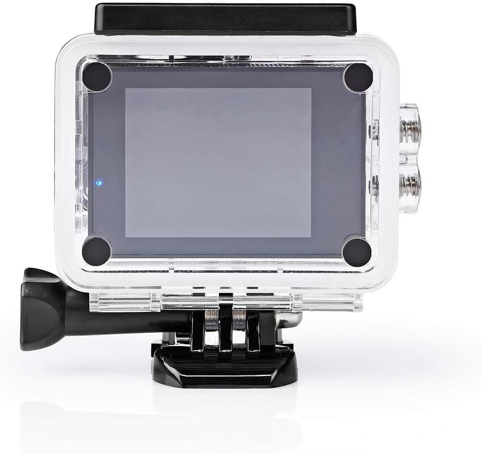 Davant i lateral view of the NEDIS ACAM41BK Action Camera without its case