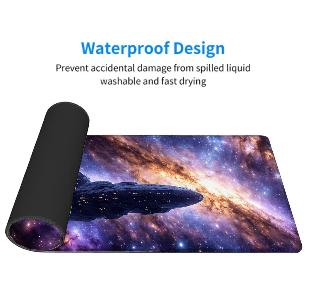 Tappetino Mouse XXL 1500x800x3 mm, Aereo del cielo stellato Tappetino per Mouse Lavabile, Tappetino Mouse Pad Accessori Gaming, Tappetino Computer con Base in Gomma Antiscivolo per Lavoro Ufficio W938