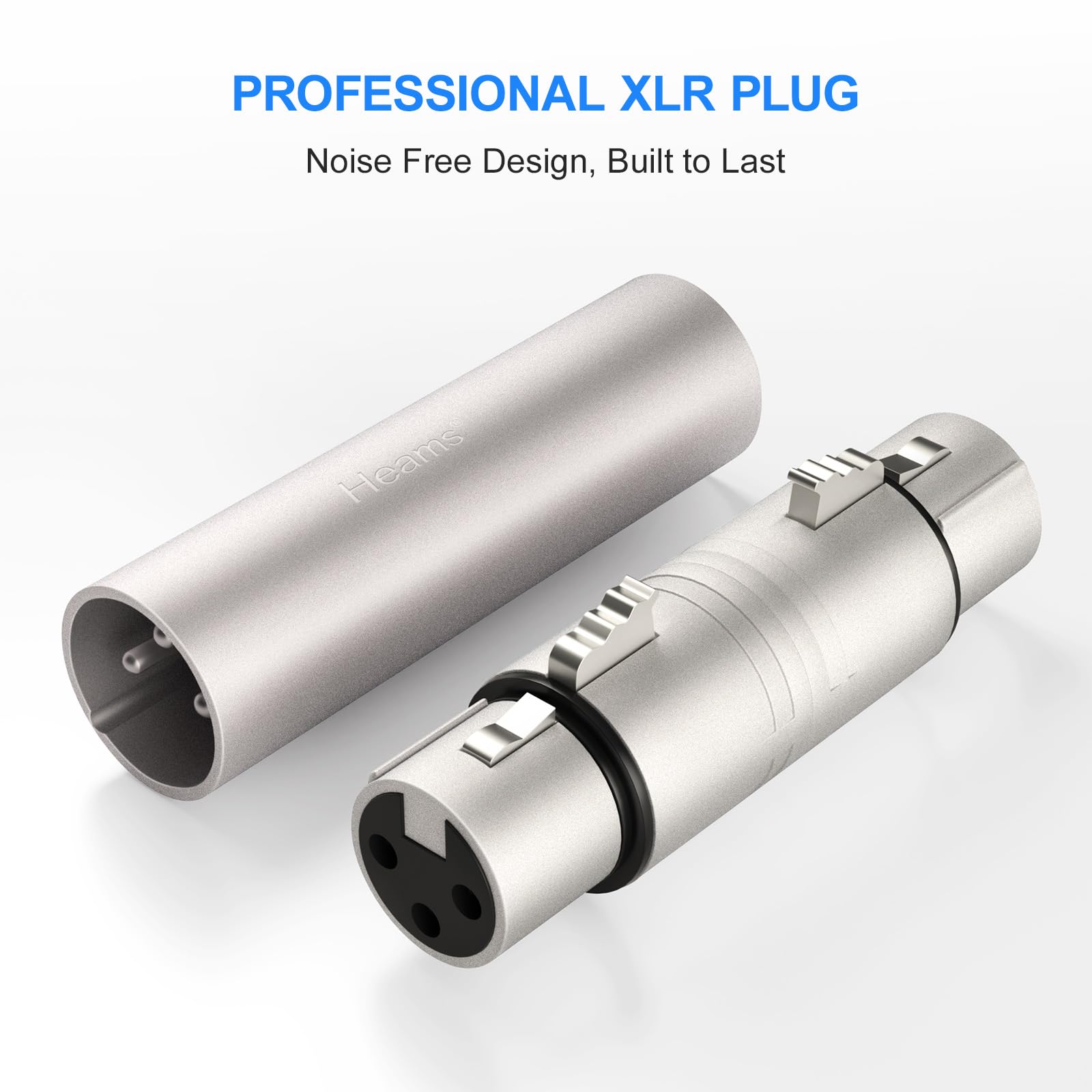 Amazon.com: Heams 4 Pack (2 Pair) Professional XLR Adapter, 3 Pin