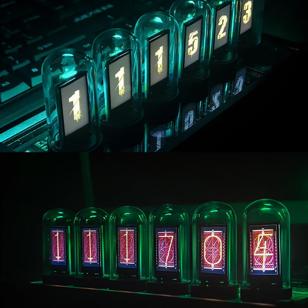 Amazon.co.jp: 模造デジタル管時計、6ビットIPSサイバーパンクニキシー