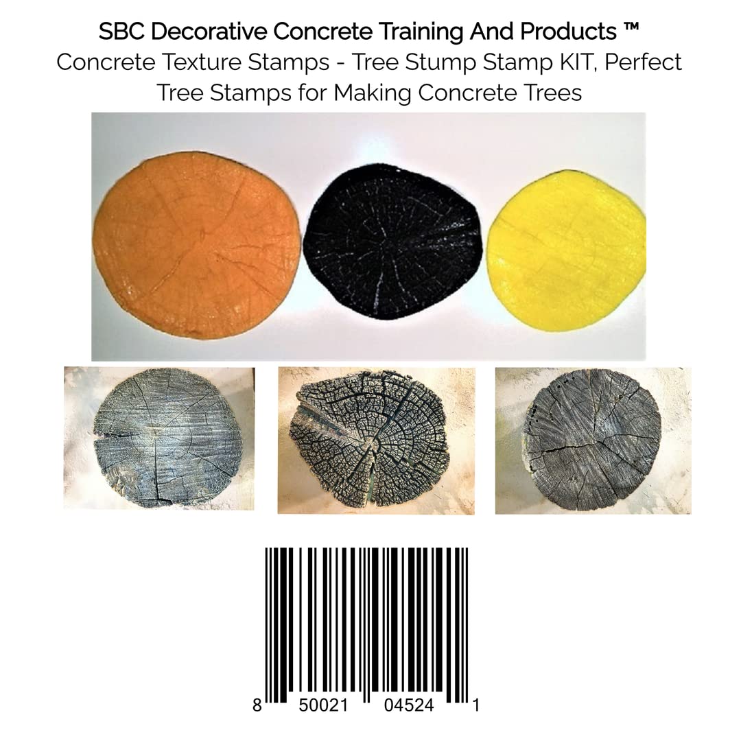 Concrete Texture Stamps Tree Stump Stamp KIT, Perfect Tree Stamps for