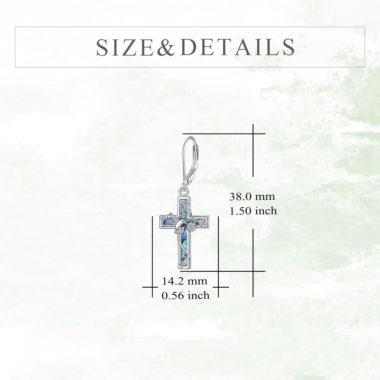 YFN Cross Earrings Sterling Silver Dangle Drop Leverback Cross Earrings Religion Jewelry Christians Gifts for Women Men - Image 4