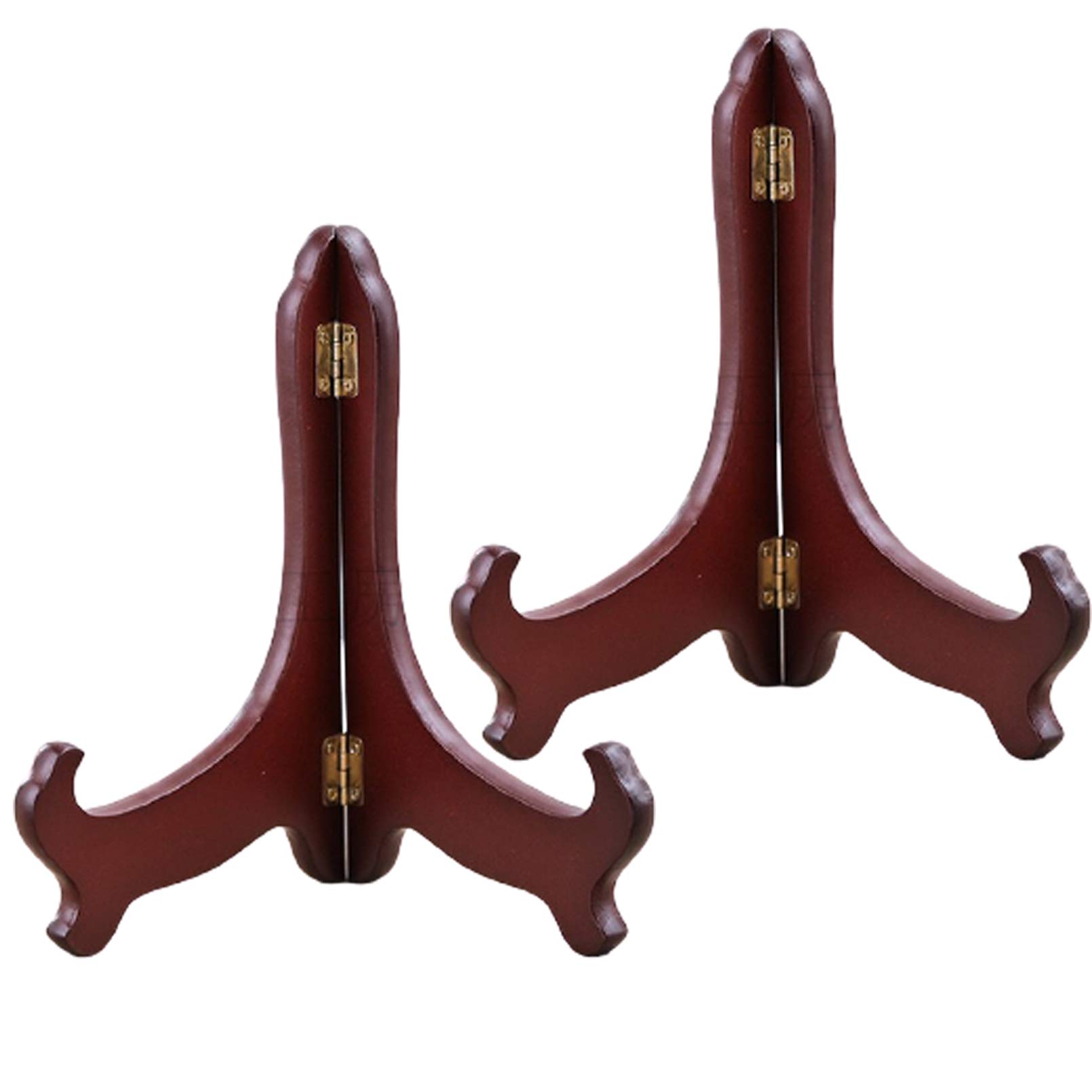 Chevalet en bois rouge 11 pouces lot de 2 supports d'assiettes et cadres