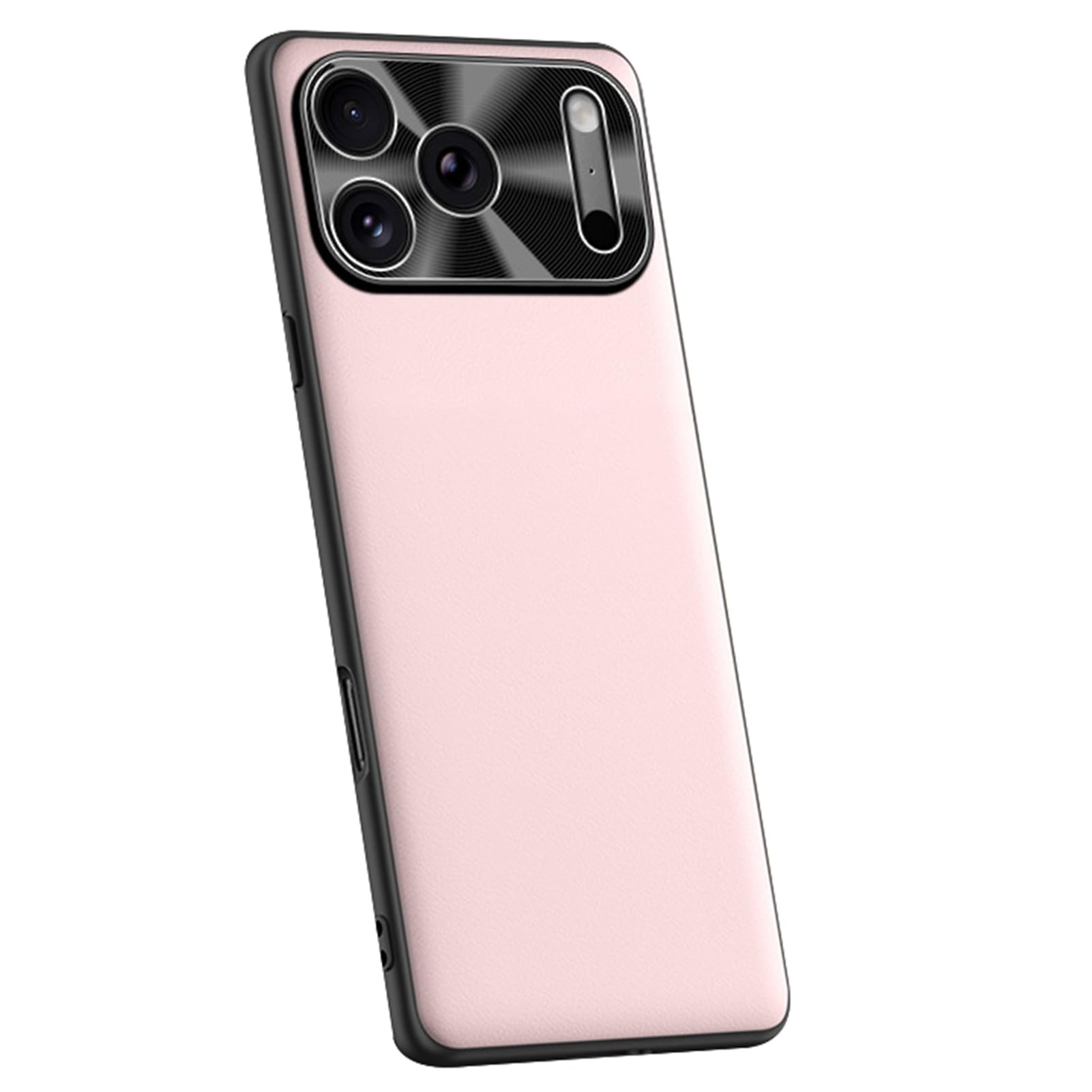 Housse iPhone 17 Pro rose en cuir végétal pour le quotidien des femmes