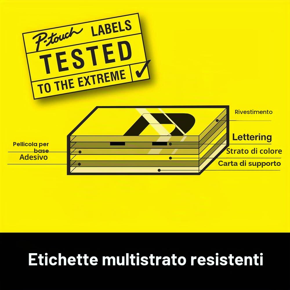 Brother HSe-231 Cassetta Tubo Termorestringente, Nero su Bianco, 11.7 mm di Larghezza