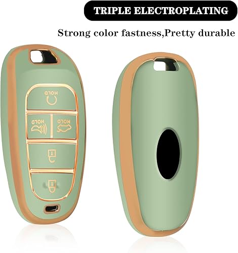 Miniatura 3 de Funda para llavero Hyundai con llavero compatible con Hyundai Sonata Smart 5 botones TPU 2020