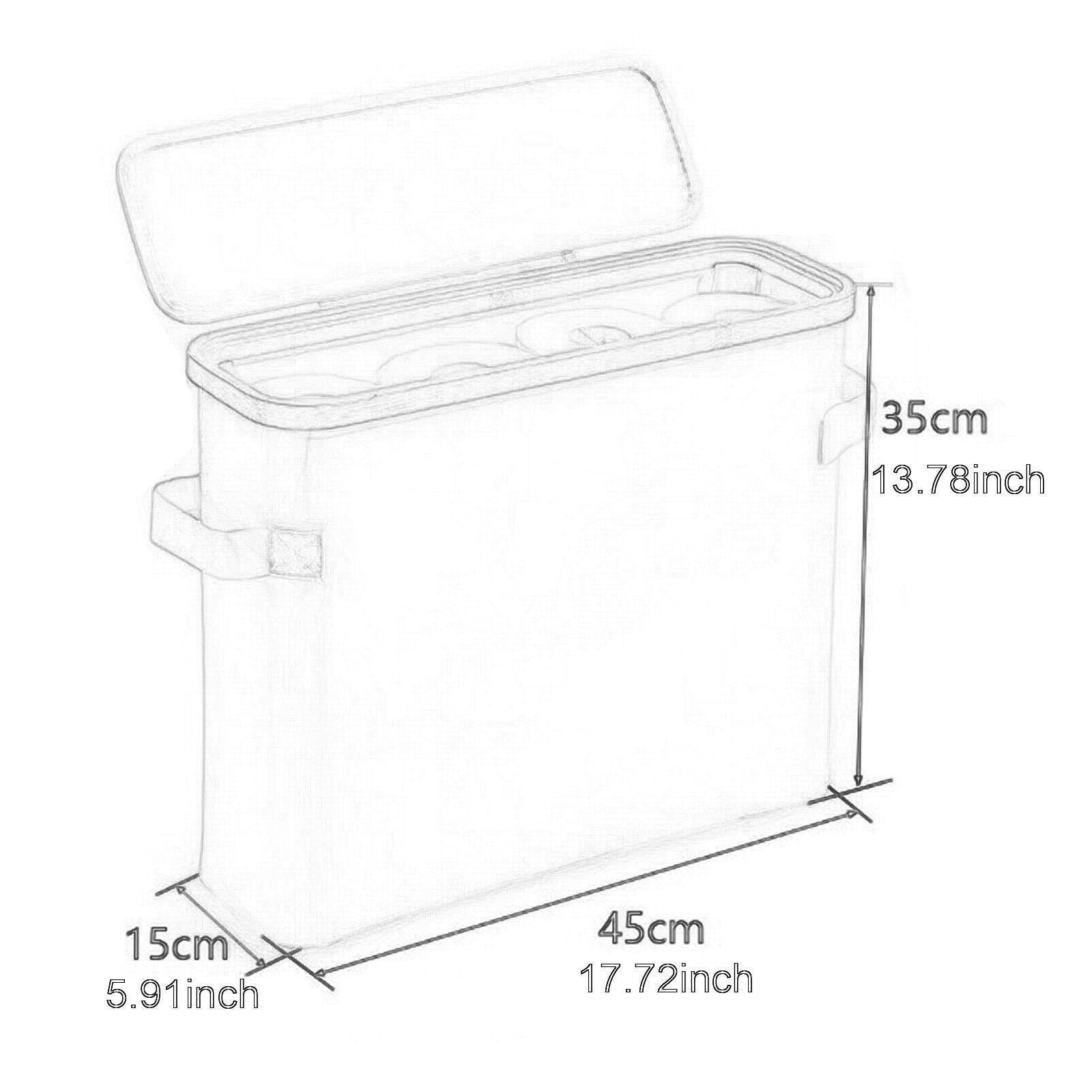 MagiDeal Rangement de papier toilette en bambou Support de papier toilette Accessoires multifonctionnels avec couvercle en bambou Grand pour placard de, Gris
