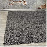 A2Z Rug Cozy Shaggy Collection 4x6-Feet Solid Area Rug - Graphite Gray