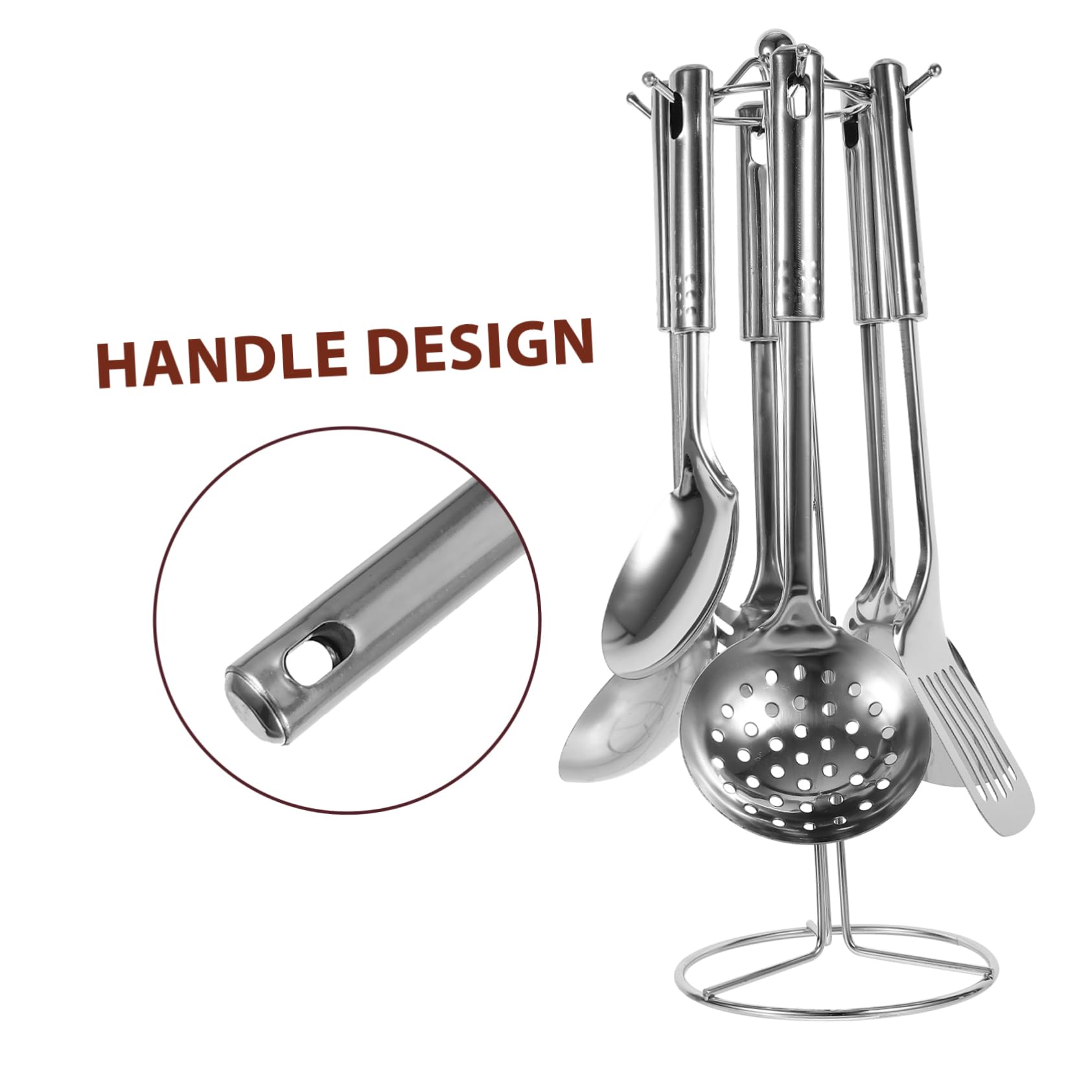 Garneck Set Di Utensili Da Cucina in Acciaio Inossidabile 6 Pezzi 1 Griglia Set Di Utensili Da Cucina Robusti