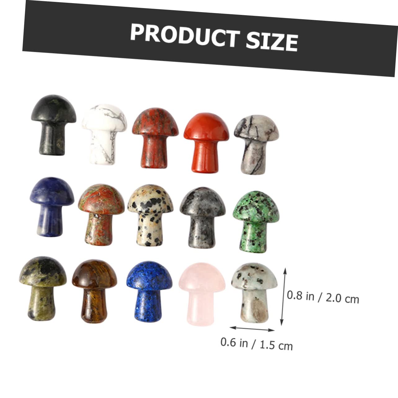 INOOMP 45stücke Teiliges Mini-kristall-pilz-Ornament Für Aquarien Und Mikrolandschaften Dekoration Für Tisch Blumentöpfe Und Mini-gärten Langlebig Aus Natürlichem Kristall