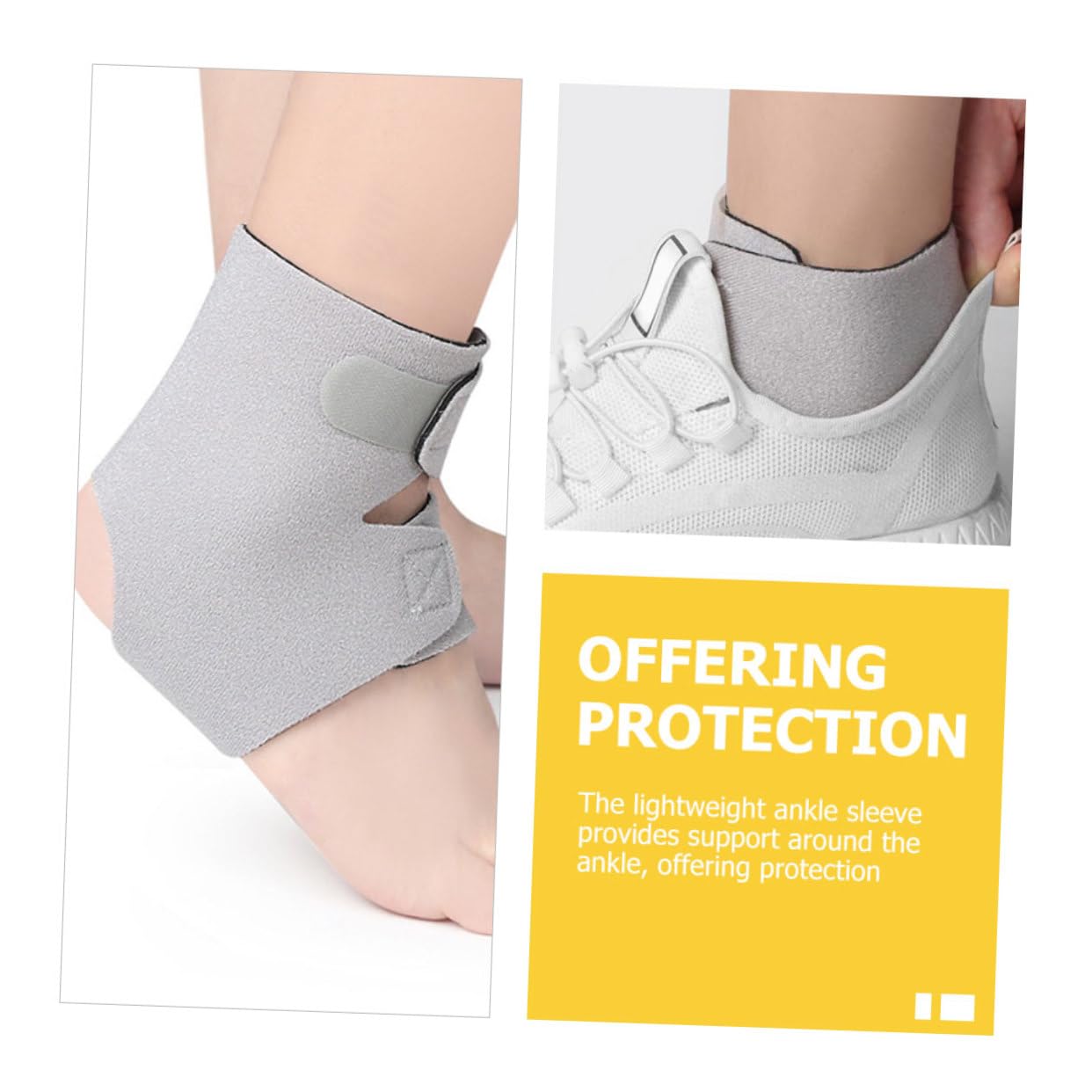 NOLITOY 4pcs Ankle Support Compression Sleeve for Women Toeless Compression Socks Ankle Protective Sleeve