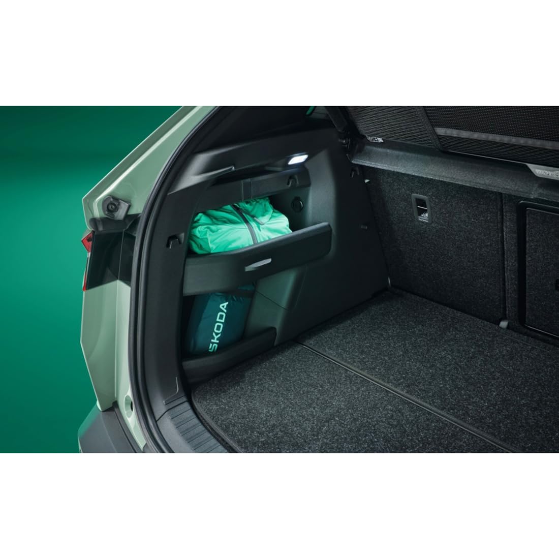 Skoda 5LJ061104 - Vassoio laterale per bagagliaio, vano portaoggetti