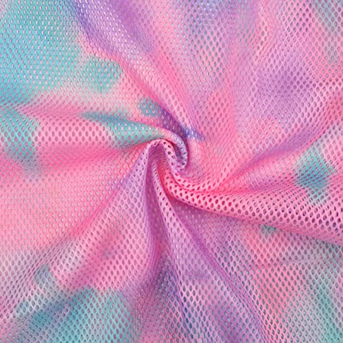 Kyerivs Women's Pink Mesh Tops Short Sleeve Sexy Crop Tops See Through Sheer Blouses #TOP5