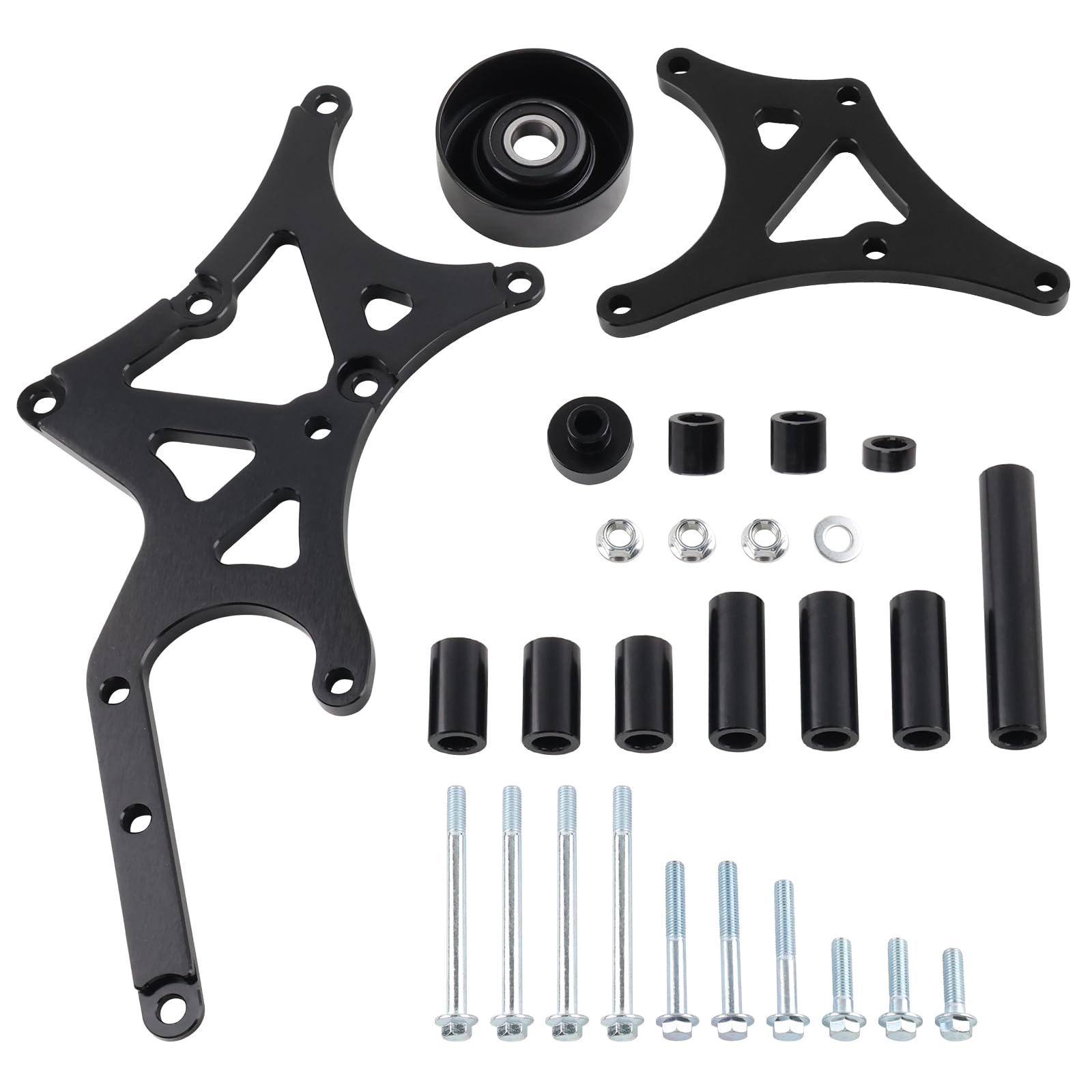 LS Truck SUV Alternator/Power Steering Pump Bracket Driver Side Compatible with 1999-2014 Chevrolet GMC Silverado Sierra Yukon Tahoe Express Suburban 1500 2500 3500-image-1