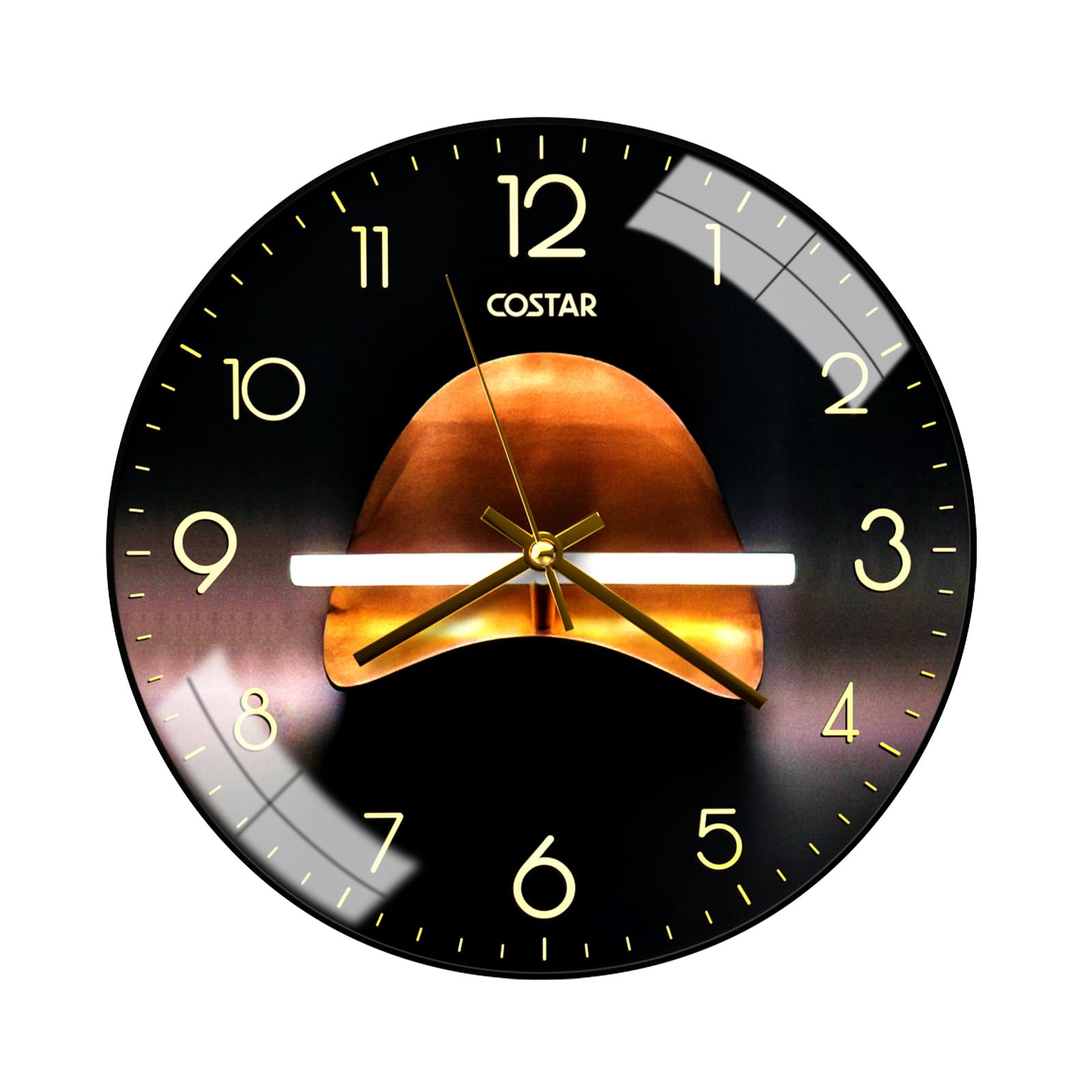 CostarMatter Wall Clock for Living Room Stylish Latest - Non Ticking Silent Wall Clock for Bedroom Stylish, Big Wall Clock for Home Living Room, Bedroom, Office, and Kitchen, Battery Operated