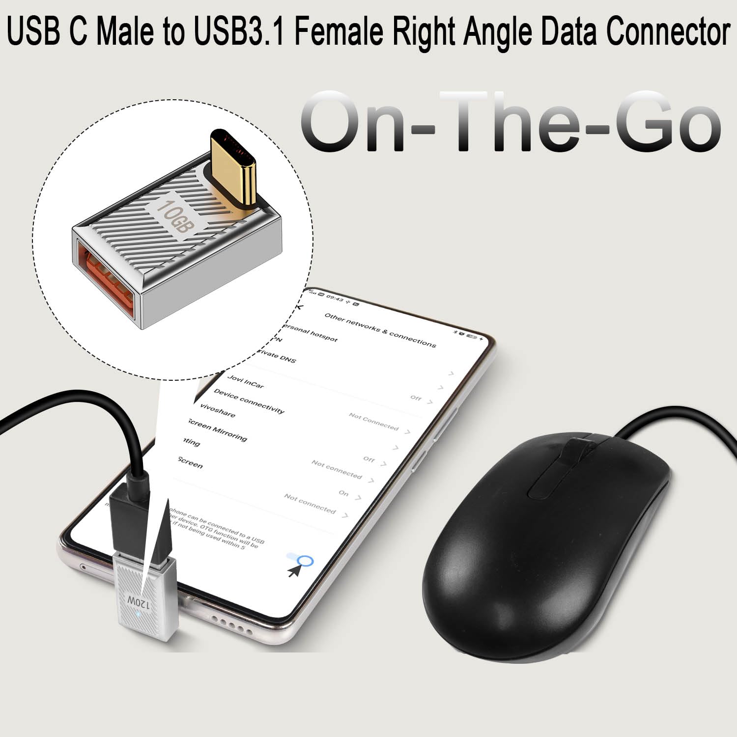WLGQ Lot De 4 10Gbps Adaptateurs USB C Femelle Vers USB 3.1