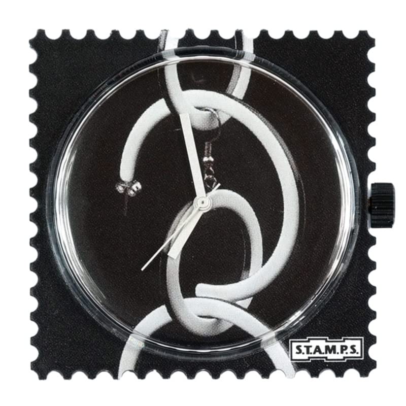 S.T.A.M.P.S. Stamps originelle Uhr Zifferblatt - Motiv Mademoiselle - 100448 - Quarzuhrwerk mit Analoganzeige Sammeluhr