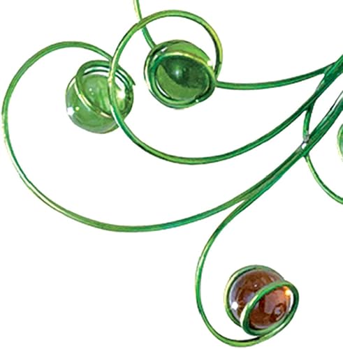 Miniatura 5 de Bits and Pieces - Coloridas campanillas de viento de pavo real - Escultura colgante de metal y vidrio y campanillas - Añade encanto musical a