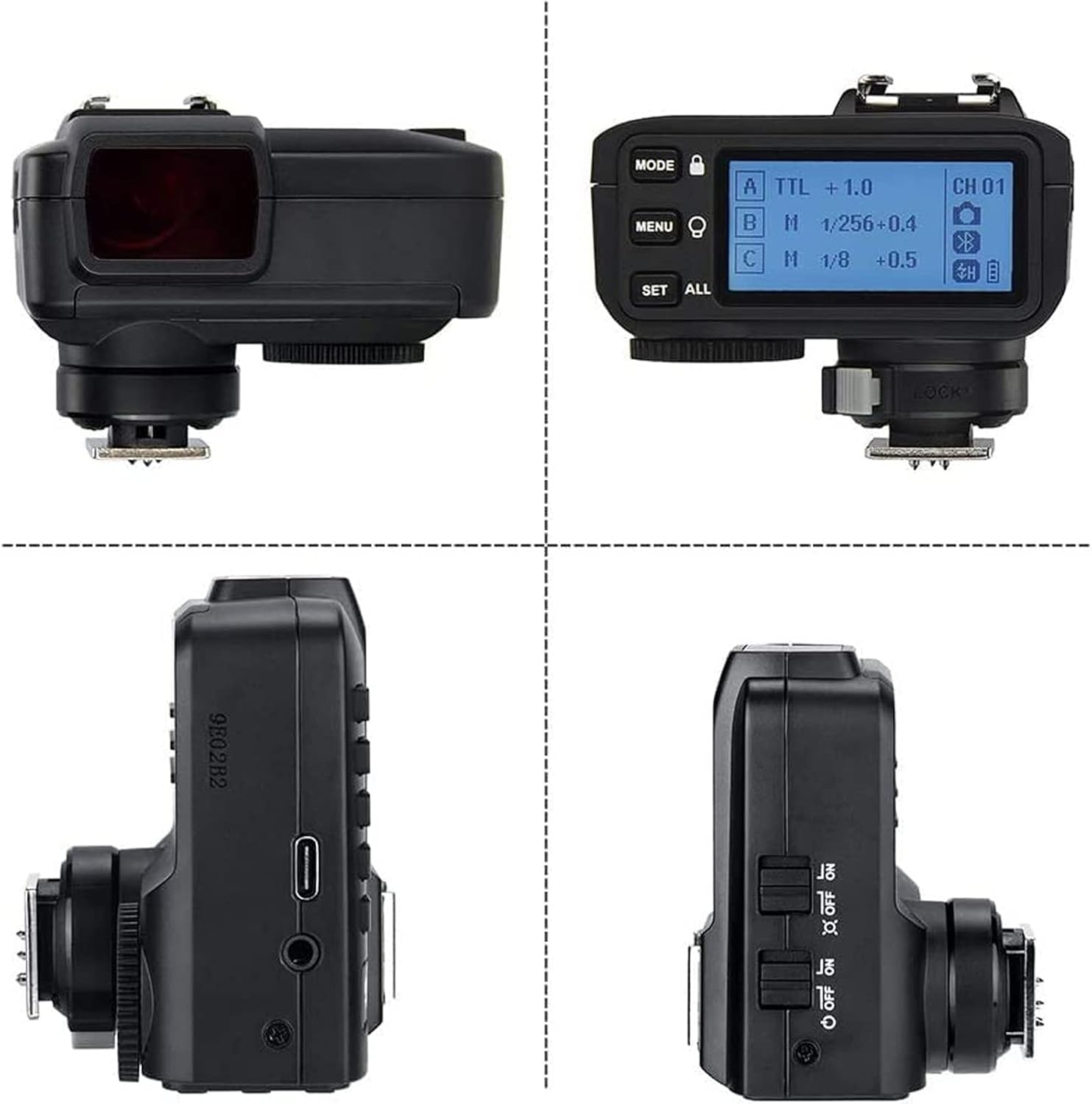 Godox X2T-C TTL Wireless Flash Trigger for Canon - Bluetooth Support,2.4G HSS 1/8000s,5 Separate Group Buttons,New Hotshoe Locking,New AF Assist Light