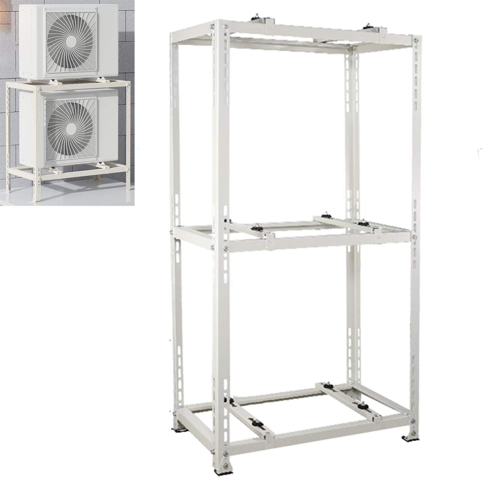 Robuster Ständer für Klimaanlagen für den Außenbereich, höhenverstellbar und Anti-Vibrationspads zur Geräuschreduzierung, einfache Installation