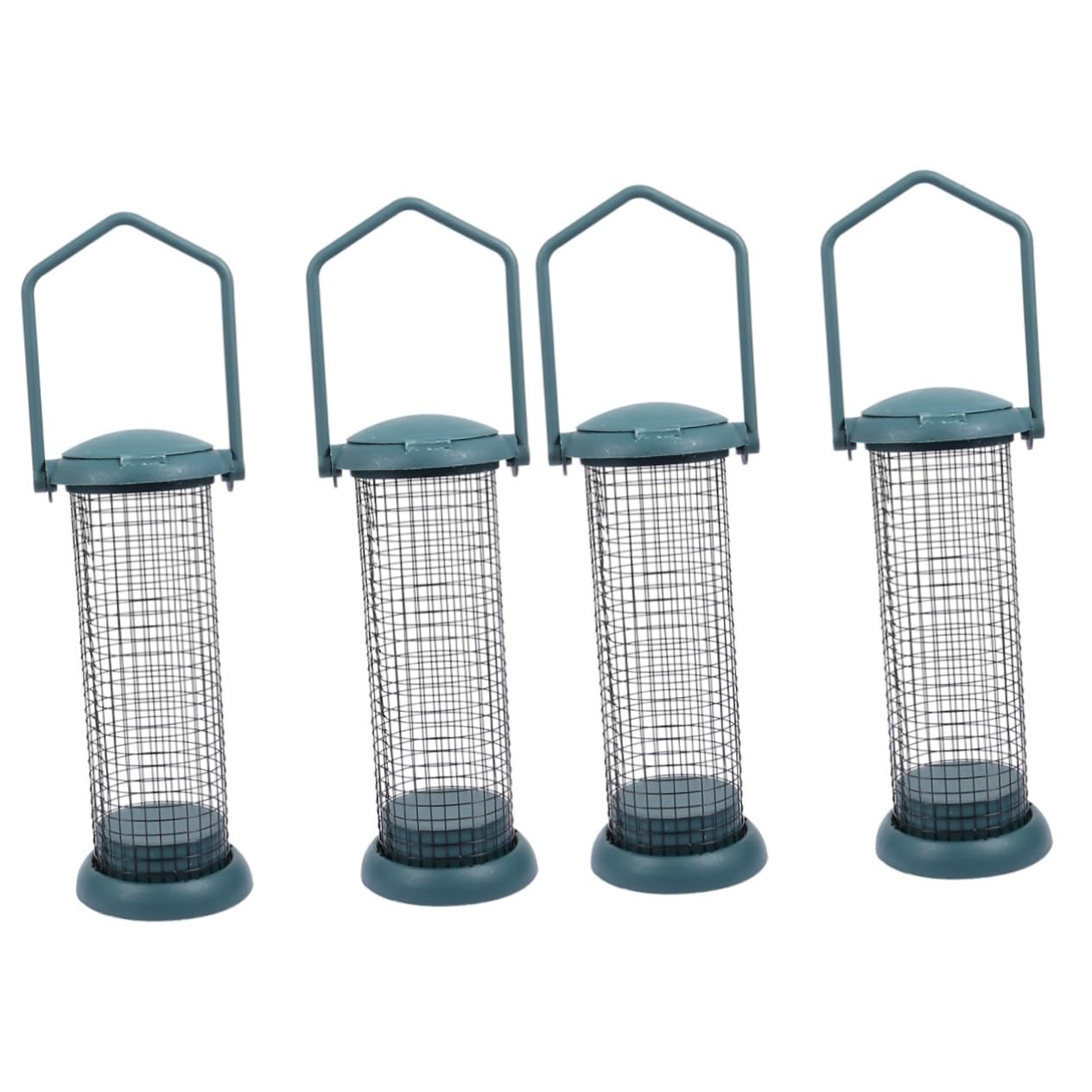 Toddmomy 4piezas Comedero Metálico para Pájaros Alimentador Colgante para Jardín Diseño Transparente y Duradero para Semillas y Nueces Suministros para Mascotas Exteriores