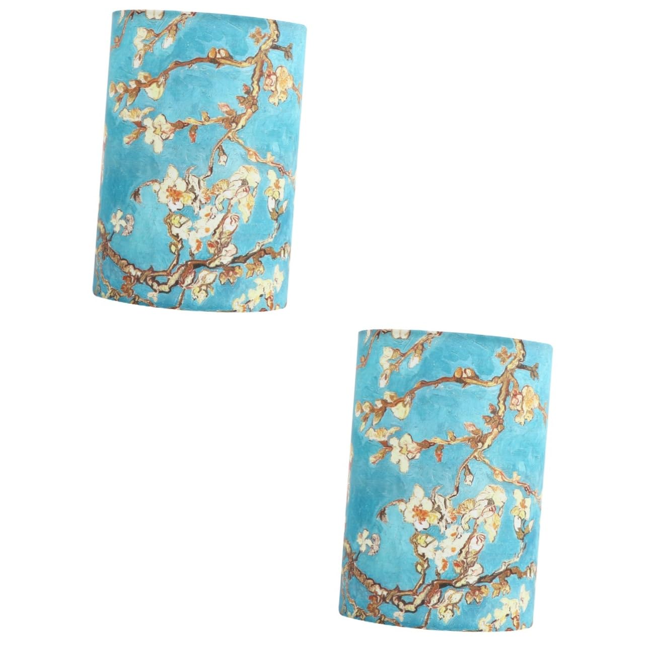 WHAMVOX 2pcs Chic Cloth Lamp Shade Cover Lightweight Fabric Fitting for Bedside and Ceiling Lamps Safe Design to Protect from Heat Home Decor Accessory