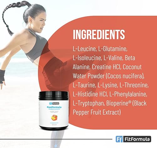 Miniatura 4 de PostFormula - Bebida de recuperación después del entrenamiento - Bebida hidratante con sabor a fresa después del entrenamiento llena de vitaminas